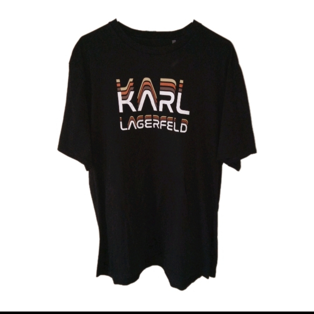 Karl Lagerdeld Black Short Sleeve Tshirt XXL - Picture 2 of 8